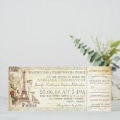 instapass bruiloft tickets naar PARIS Kaart (Staand voorkant)