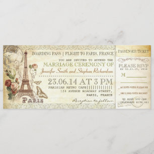 instapass bruiloft tickets naar PARIS Kaart