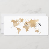 Instapass Geboortereis Vliegticket Kaart (Achterkant)