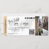 Instapass Geboortereis Vliegticket Kaart (Voorkant)