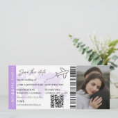 Instapass Minimalistische bewaar de datum ticket Save The Date (Staand voorkant)