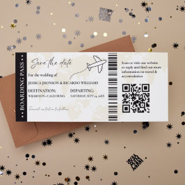 Instapass Minimalistische save-the-date ticket Save The Date