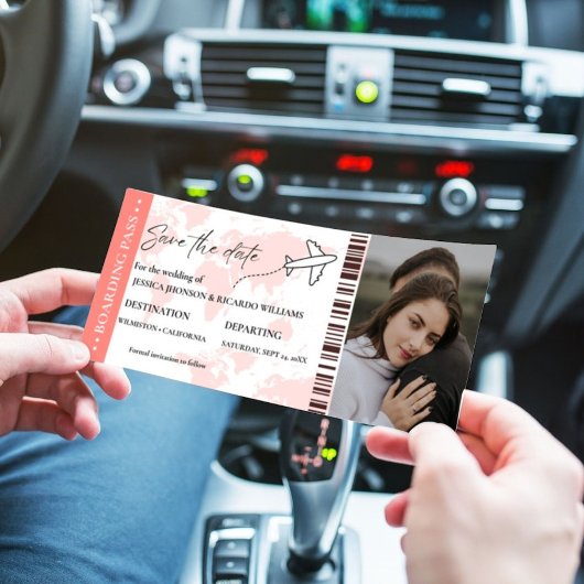 Instapass monogram save the date ticket