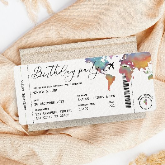 Instapass Reis Thema Verjaardagsfeestje Kaart