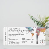 Instapass Reis Thema Verjaardagsfeestje Kaart (Staand voorkant)