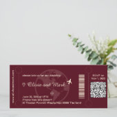 Instapass RSVP-kaart – Burgundy & Champagne (Staand voorkant)