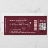 Instapass RSVP-kaart – Burgundy & Champagne (Voorkant)