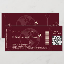 Instapass RSVP-kaart – Burgundy & Champagne
