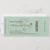 Instapass Save the Date – Sage & Beige Kaart (Voorkant)