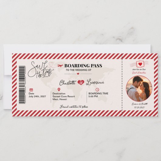 Instapass Save the Date Trouwuitnodiging (Voorkant)