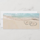 Instapass Strand Foto RSVP & Trouwen Kaart (Achterkant)