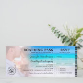 Instapass Strand Foto RSVP & Trouwen Kaart (Staand voorkant)