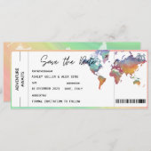 Instapass Ticket Save The Date Met Foto Kaart (Voorkant / Achterkant)
