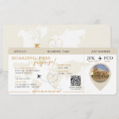 Instapass Verrassingsvliegticket bruiloft  Kaart (Voorkant / Achterkant)