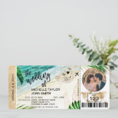 Instapass Wereldkaart Tropisch Strand Foto Kaart (Staand voorkant)