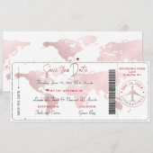 Instapassaveringsdatum, Blush Wereldkaart Kaart (Voorkant / Achterkant)