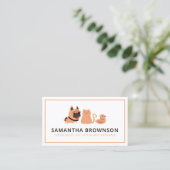 Instapend Veterinary Dog Cat Bird Pet Sitter Visitekaartje (Staand voorkant)