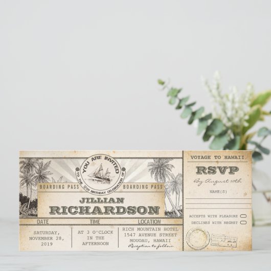 Instapkaart 13e verjaardag tickets - Uitnodigingen (Staand voorkant)