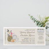 instapkaart | ananas | Beach Engagement Party Kaart (Staand voorkant)