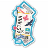 INSTAPKAART ASTANA KAZACHSTAN STICKER (Voorkant)