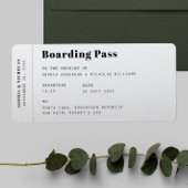 Instapkaart. Bestemming ticket reis bruiloft Kaart