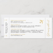 Instapkaart Bestemming Trouwdag Elegant Goud Save The Date (Achterkant)