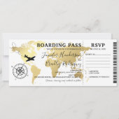 Instapkaart Bestemming Trouwdag Wereldkaart Kaart (Voorkant)