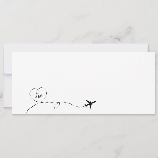 Instapkaart Bewaar de Datum Ticket Save The Date (Achterkant)