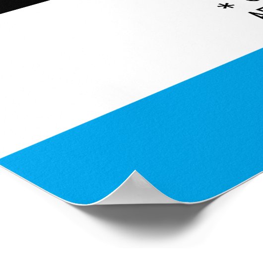 Instapkaart (blauw) poster (Hoek)