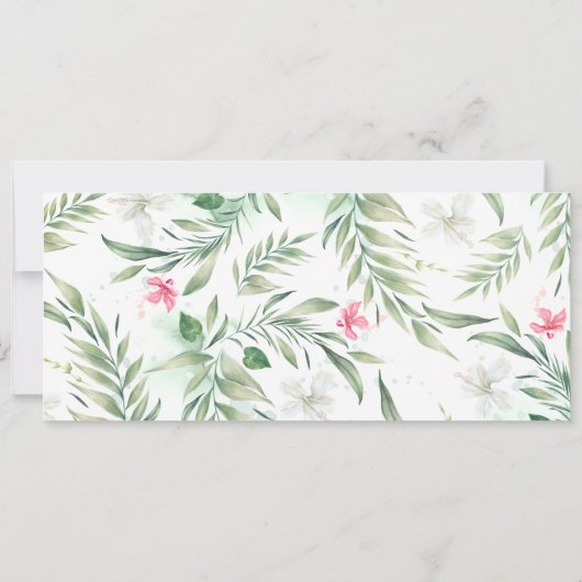 instapkaart | Bloemenstrand | Trouwticket Kaart (Achterkant)