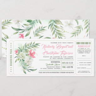 instapkaart   Bloemenstrand   Trouwticket Kaart