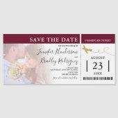 instapkaart | Burgundy Save the Date Photo Magnetische Uitnodiging (Voorkant)