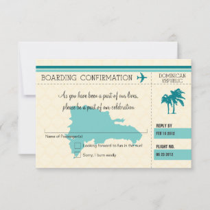 Instapkaart Dominicaanse Republiek RSVP Kaartje