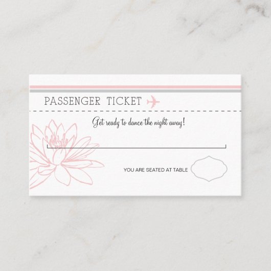 Instapkaart Escort/Zitplaats Kaart Plaatskaartje (Voorkant)