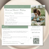 Instapkaart Foto QR Code Trouwbestemming Feestdagenkaart