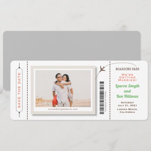 Instapkaart Foto Sla de datum op Afgeronde hoeken Save The Date (Voorkant / Achterkant)