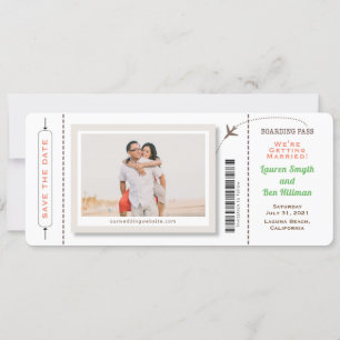 Instapkaart Foto Sla de datum op Afgeronde hoeken Save The Date