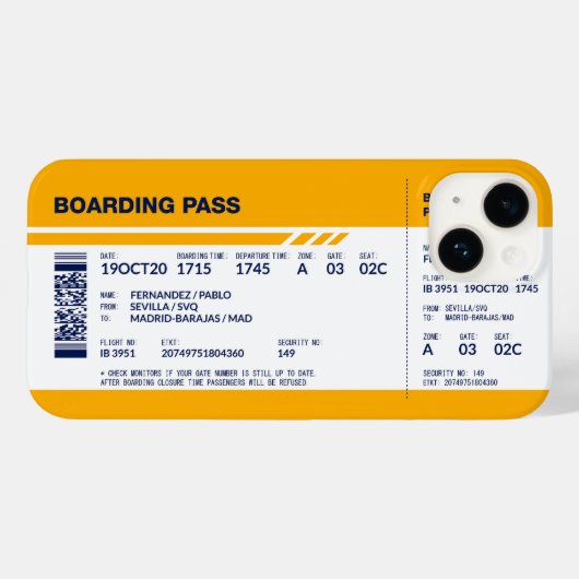 Instapkaart - Geel Case-Mate iPhone Case (Achterkant (horizontaal))