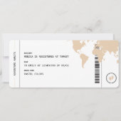 Instapkaart Gender Reveal Beige Neutral Travel Kaart (Achterkant)