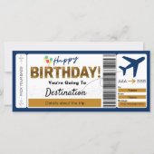 Instapkaart Happy Birthday Ticket (Voorkant)
