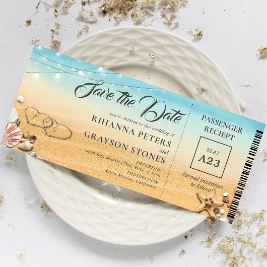 Instapkaart Hartjes in het Zand Save the Date Uitn