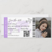 Instapkaart Minimalistische save the date ticket (Voorkant)