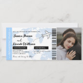 Instapkaart monogram bruiloft uitnodiging ticket (Voorkant)
