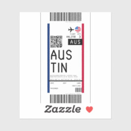 Instapkaart naar Austin (AUS) Sticker