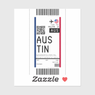Instapkaart naar Austin (AUS) Sticker