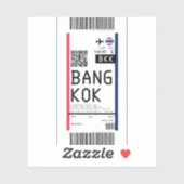 Instapkaart naar Bangkok (BKK) Sticker (Vel)