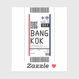 Instapkaart naar Bangkok (BKK) Sticker