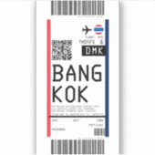 Instapkaart naar Bangkok (DMK) Sticker (Voorkant)