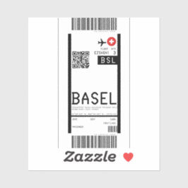 Instapkaart naar Bazel (BSL) Sticker
