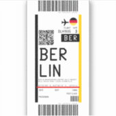 Instapkaart naar Berlijn (BER) Sticker (Voorkant)